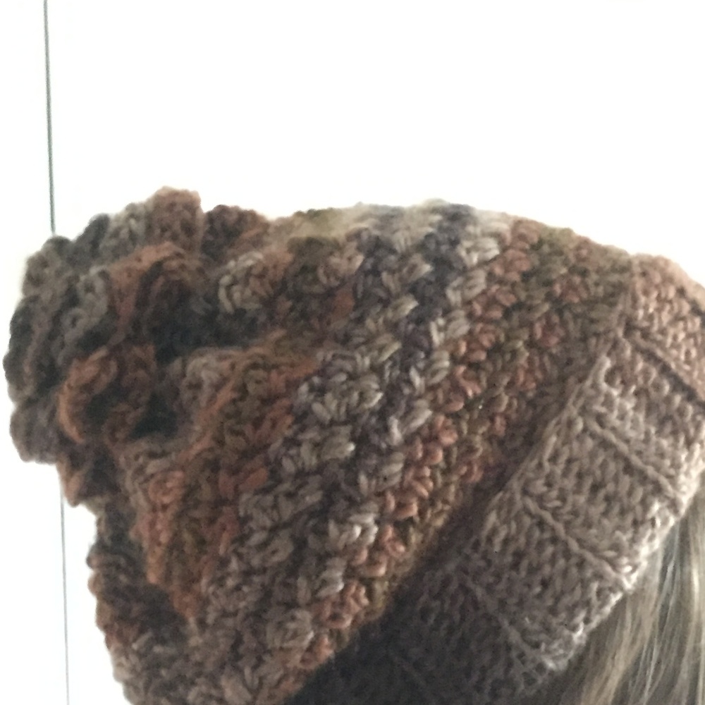 SOLD Trendy and Warm Slouchy Beanie Hand Crochet